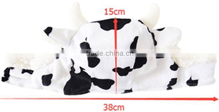 The warm zebra pattern dog hat