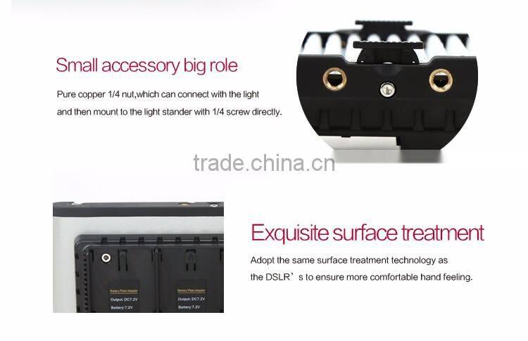 Newest unique CRI95 photographic lighting kit 30W battery powered mini studio led light with hot shoe ball mount