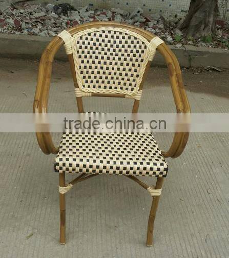 bamboo look french rattan bistro chair