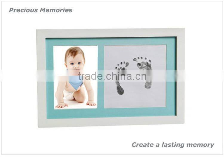 Baby Shower Gift Baby Ink Imprint Kit Blue Photo Frame