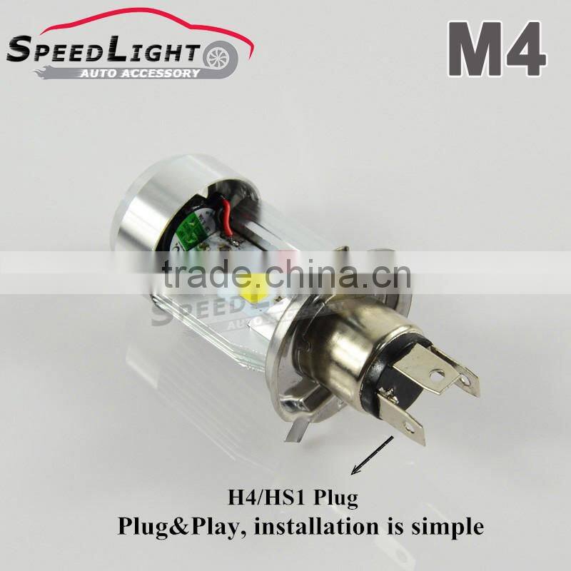 Upgrade 12V 20W 2000LM LED Motorcycle H4 2016 Hi Low Beam with Cooling fan