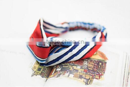 >>new Design fashionable cute girls hair accessories stripe headwraps/