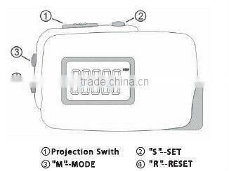 soccer pedometer/5digits LCD display