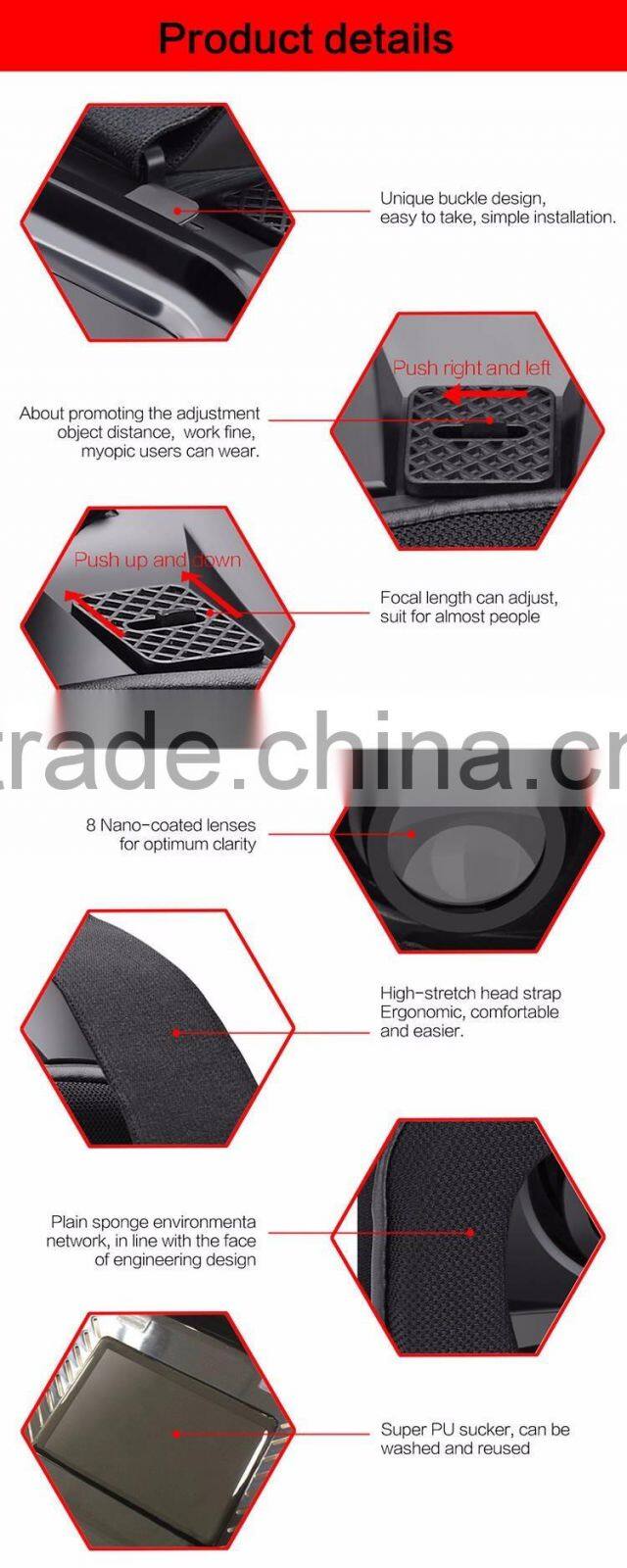 Magnetic VR Glasses HD Viewing Headset Bobo vr Universal Google Virtual Reality 3D Glasses for smartphone