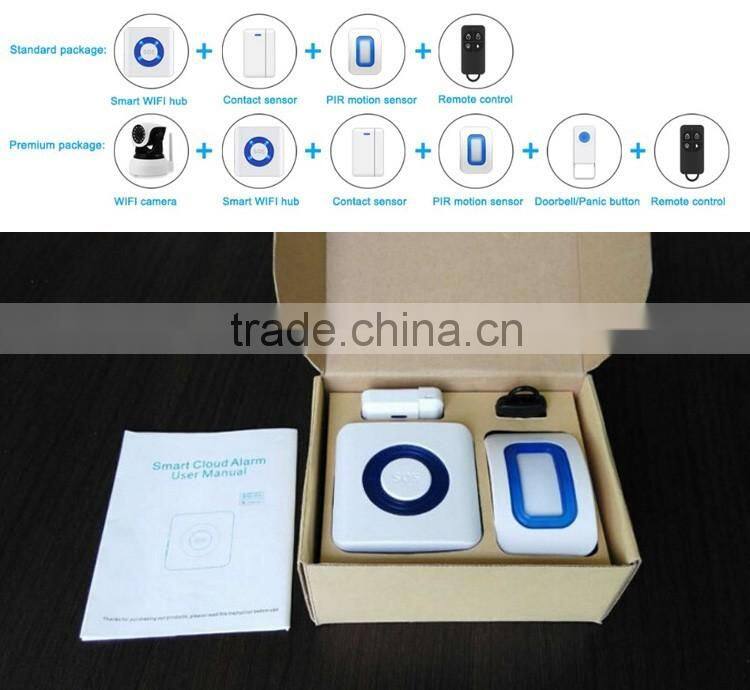 Amzon Hot Sale Wifi Based Home Security Alarm System with HD IP Camera