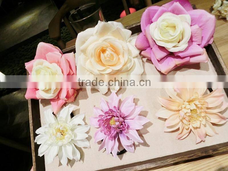 Artificial Flower Hair Rope,Rose Flower Elastic Hair Band,Hawaii Boho Flower Hair Tie