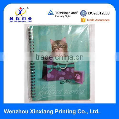 Hardcover bound customized spiral a5 notebook