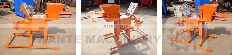 WANTE BRAND WT2-40 manual clay interlocking brick making machine with low price