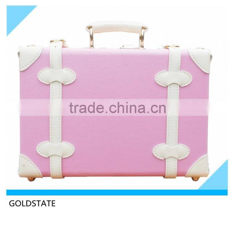 Hot selling girl pink 1930s vintage suitcase