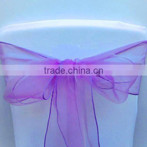 Red Organza Chair Sash for Banquet Decoration