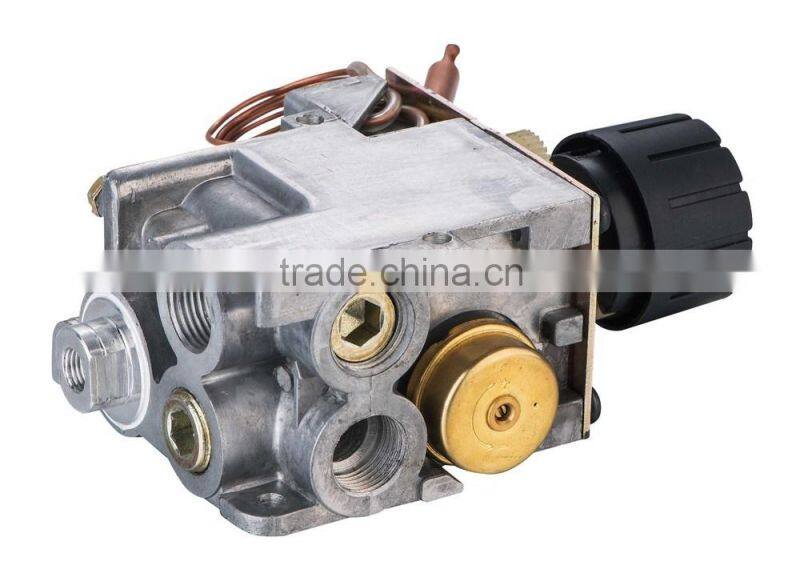 Fan heater thermostat with gas thermocouples