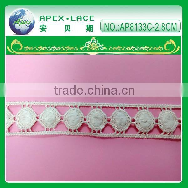 Polyester/milk silk lace trim AP8133P