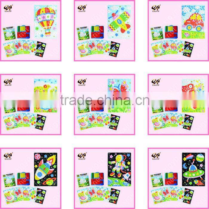 variety cartoon mosaic EVA sticker for kids animal mosaic sticker
