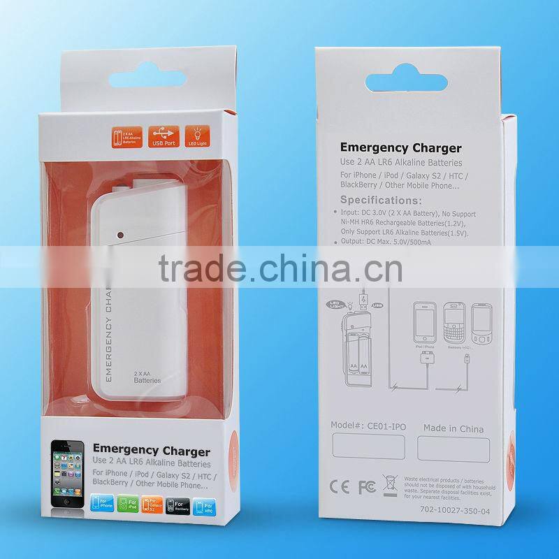 2xAA LR6 Alkaline battery Emergency charger