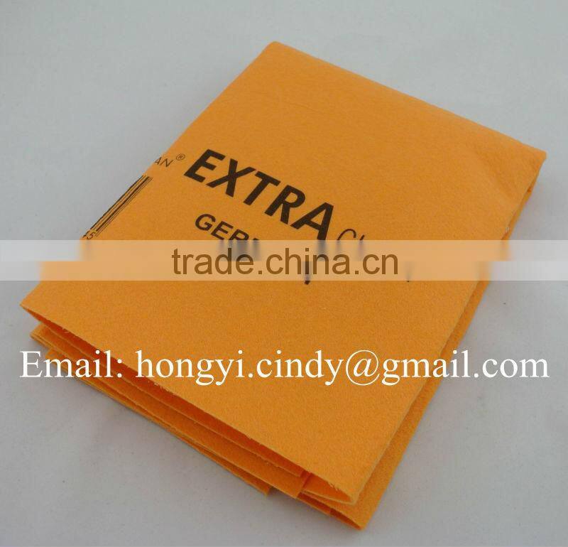 Logo printed orange super absorbent nonwoven floor cleaning wipes (nonwoven, viscose & polyester)