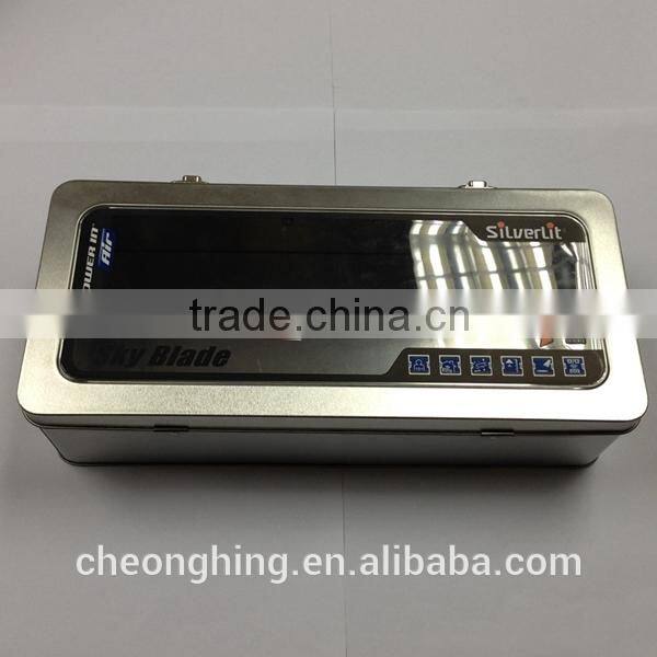 Rectangular tin box with lock