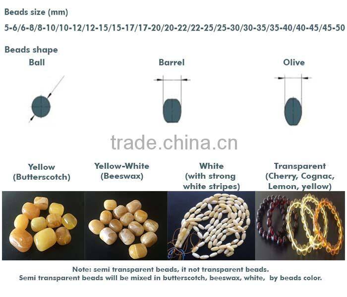 Natural Baltic Amber prayer beads, Amber Islamic Muslim rosay Tasbih white color size 10-12mm