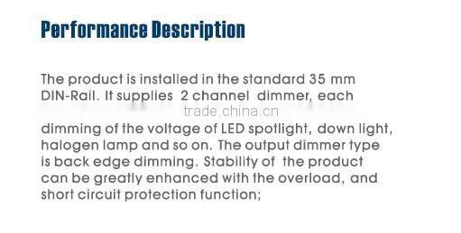 Intelligent smart 2 Channels 1.5A CMOS Dimmer lighting controller Module
