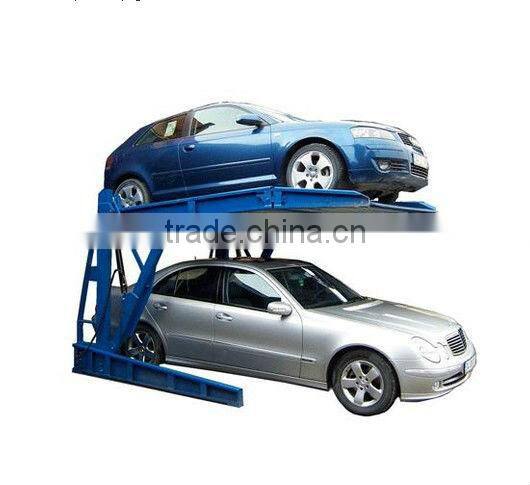 Low cost 2 post tilt lift car parking system