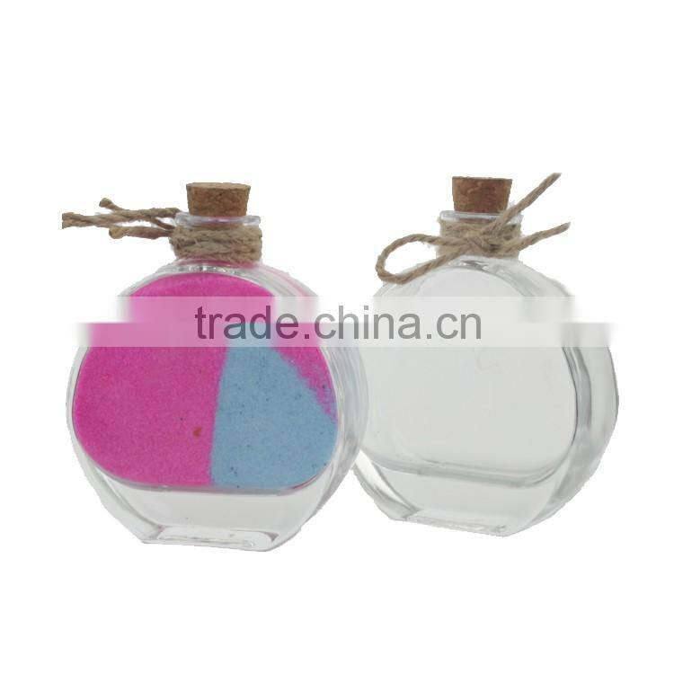 Clear Round Glass Bottle With Cork,Wishing Glass Bottles With Cork Stoppers