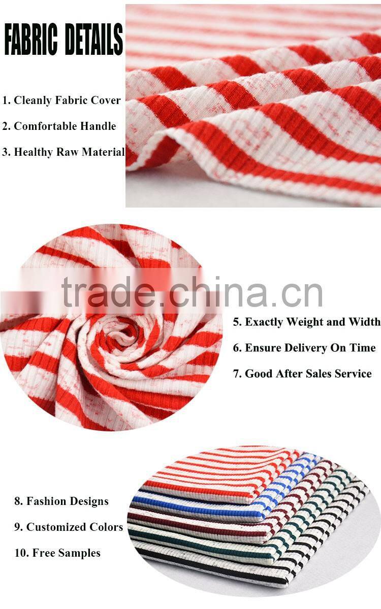 sweater pullover by fashion fabric and rib stripe fabric