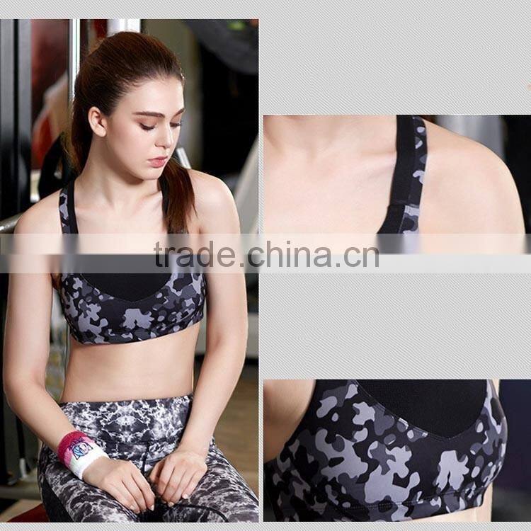 sport bra active wear custom sports bra snow camouflag pattern bra sport girls sexy bra picture for women sport bra