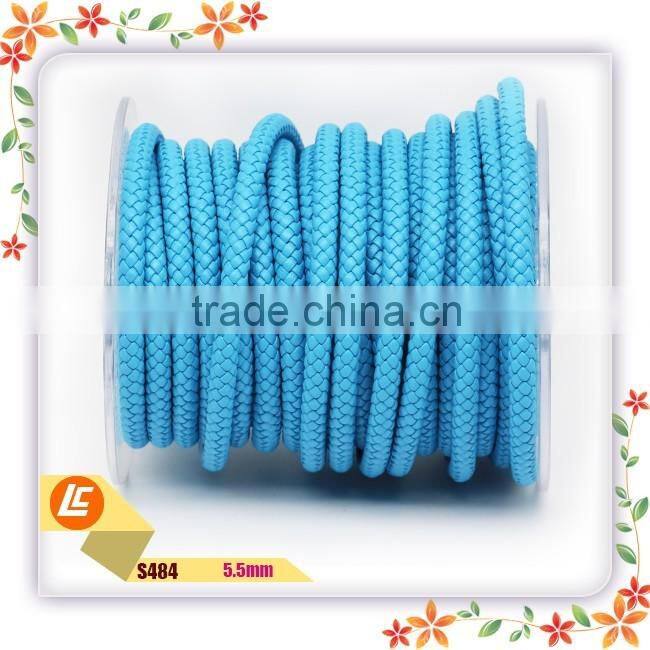 Best Quality Weave Round Leather Cord 5.5mm