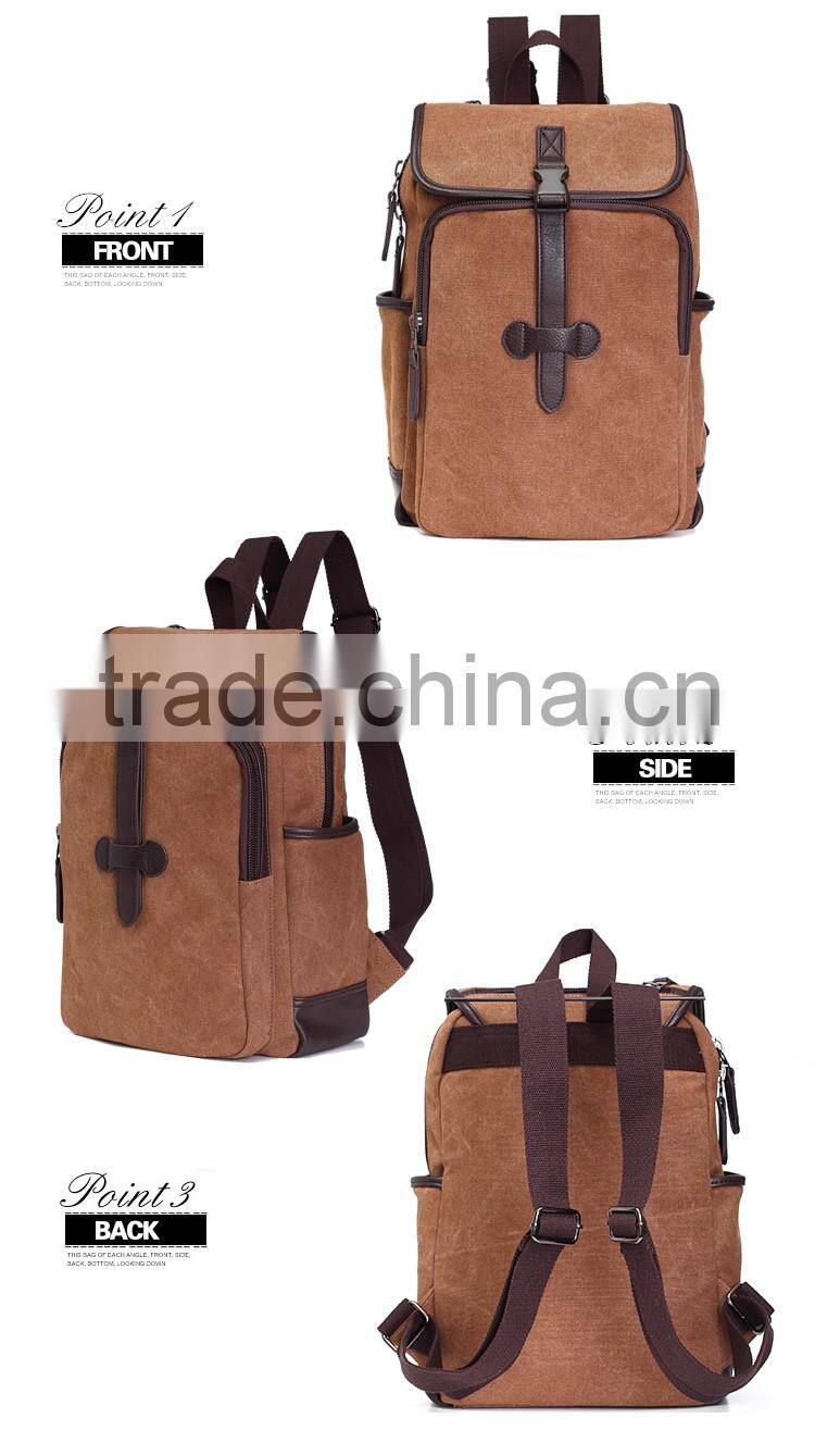 New vintage travelling mens canvas backpack