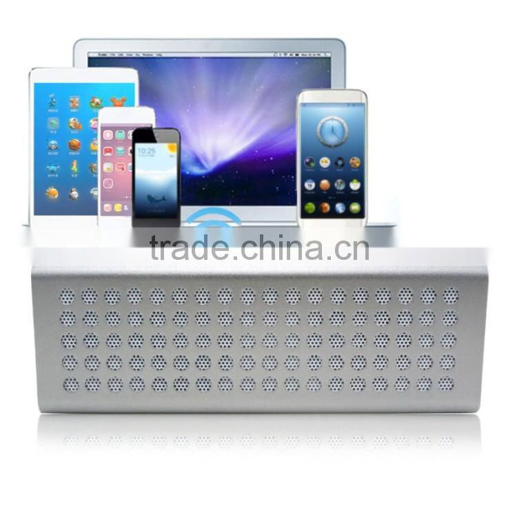 Dual channel stereo aluminum bluetooth speaker support TF card