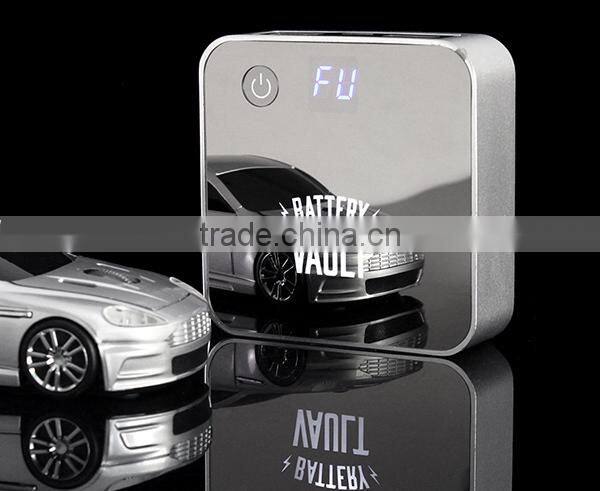 metal square dual usb mobile powerbank with illuminating logo