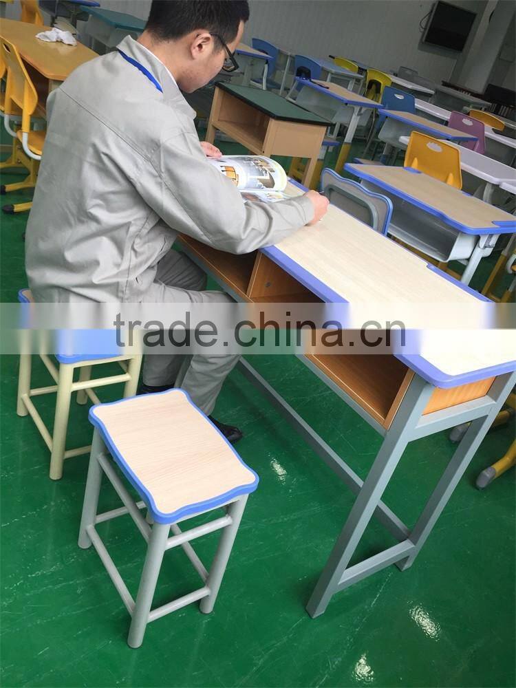 double school desk adjustable school desk and chair modern school furniture HXZY057