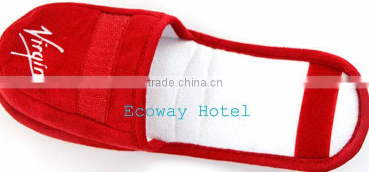 Luxury cotton airplane slippers/folding travel slippers/airline slippers
