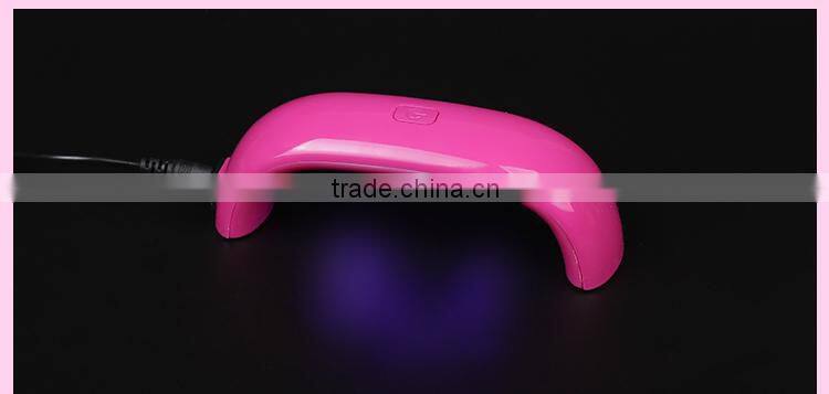 9w led rainbow lamp Portable mini nail phototherapy machine 30 s regular nail polish dryer
