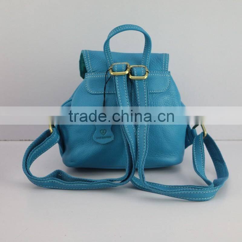 2016 soft fabric backpack fashion blue backpack girl 's school bag