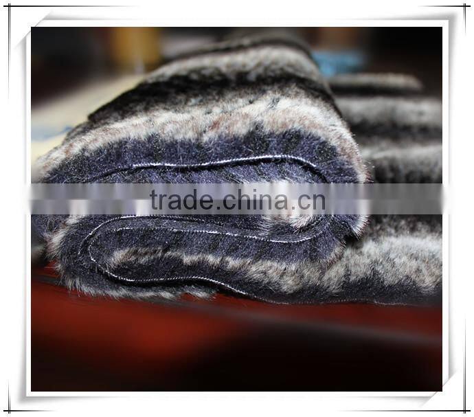 jacquard waved printed artificial fur fabric for garments