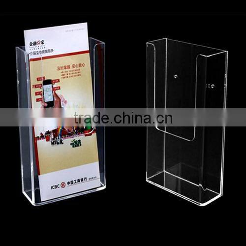 A5 clear beautiful desktop acrylic brochure holder,brochure display stand,brochure display with sign
