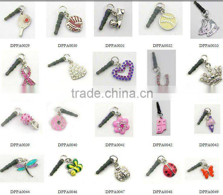 promotional fashion crystal earphone jack plug,designed by (C) charis,OEM service,pass SGS factory audit