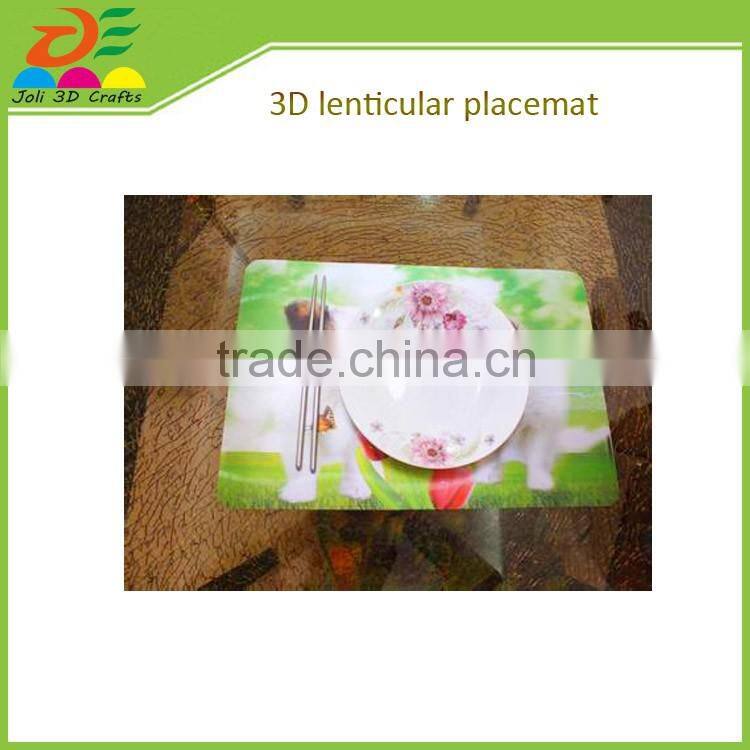 Custom made pp 3d lenticular placemat in China