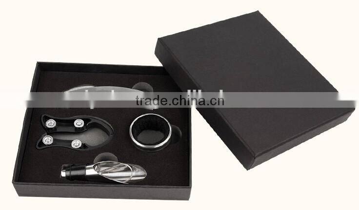 Promotional New Design High Quality paper box Wine Gift Box, Luxury Wine Opener Tool Gift Set with paper box packed