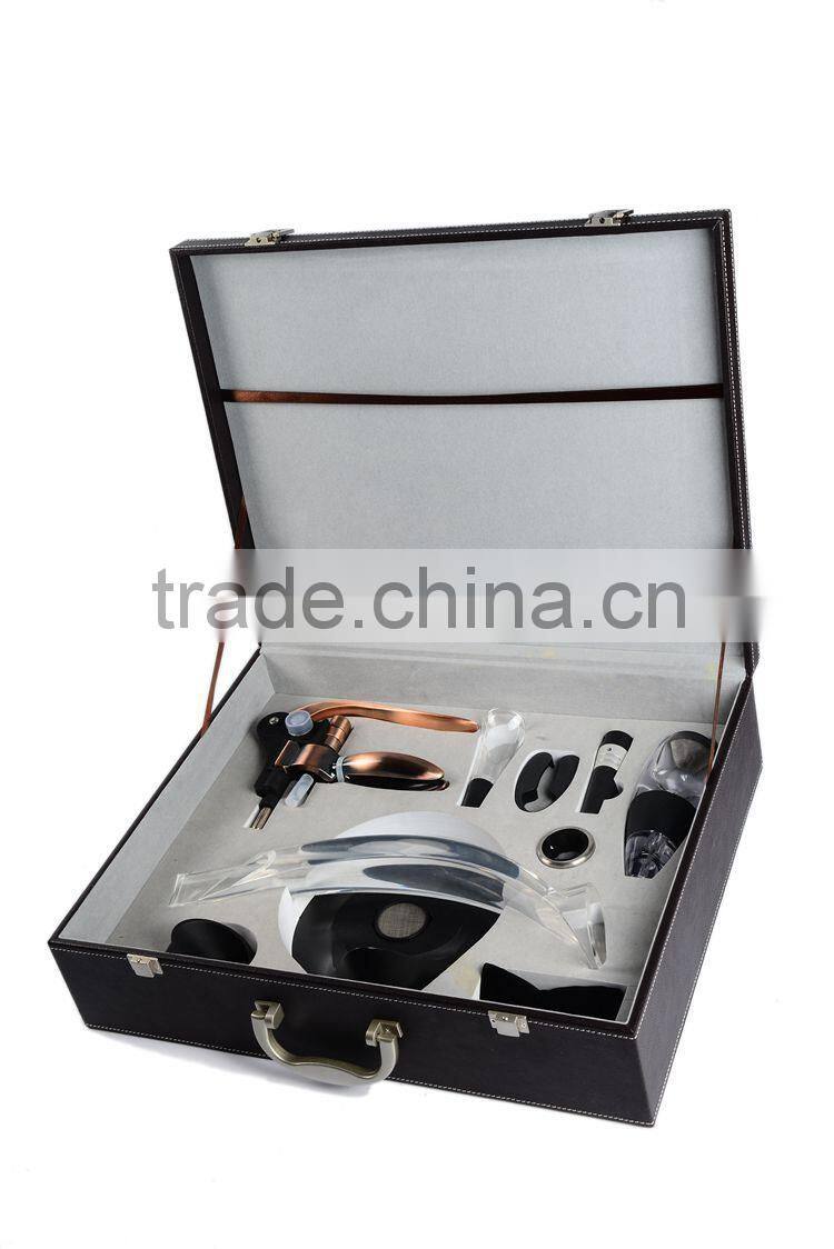 Professional Manufacture Effortless Ergonomic Wine Set Bamboo Box In A Pu