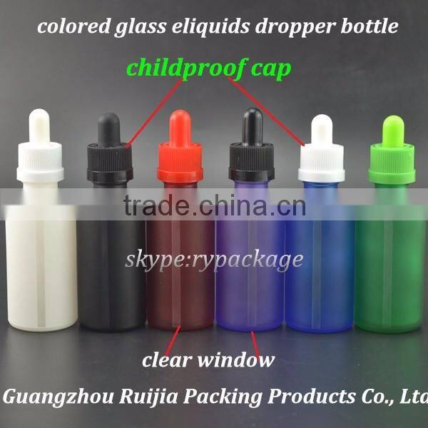 30ml matte frosted white black red glass dropper bottle 1oz square shape