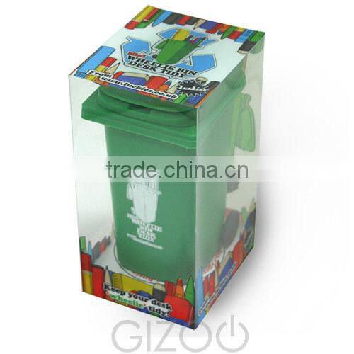 Creative Mini Plastic Trash Can on the desk