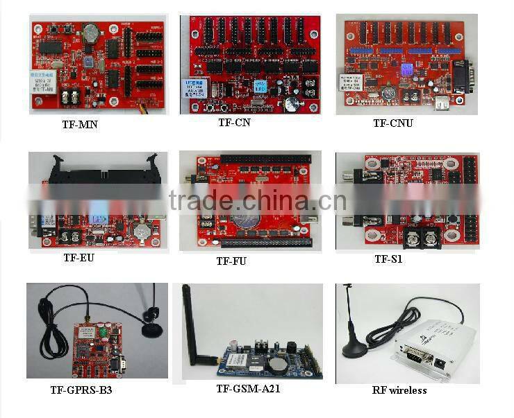 TF-AU p10 red color LED module Control Card, Support Single 640*32 & Dual Color 320*32
