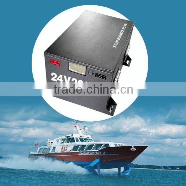 Newest lithium battery 24v 200ah with LCD display and BMS for yatch/E-boat/EV
