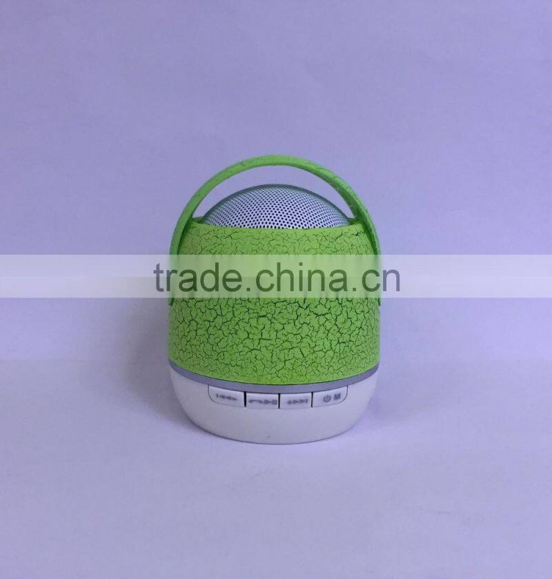 2016 colorful crack LED light mini wireless bluetooth speaker