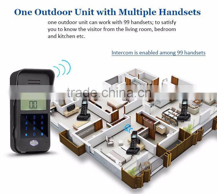 Wireless audio door bell two way audio intercom Duplex intercom for villa and apartments