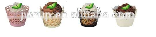 Yellow Filigree Heart Laser Cut Wedding & Party Cupcake Wrappers