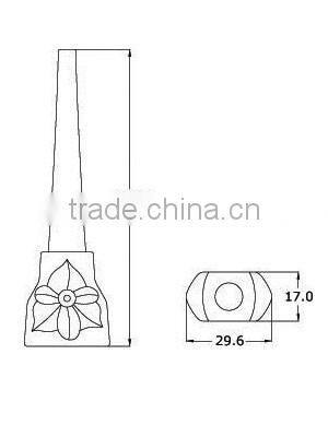 Pink bottom empty wholesale eyeliner tube