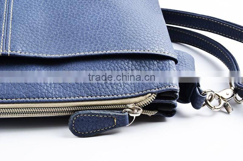 Fashion hobo sling shoulder leather tote for custom print clutch bag