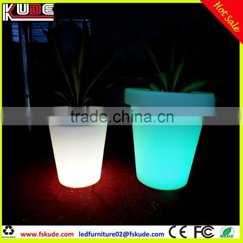 rgb light remote control led flower planter pot with waterproof